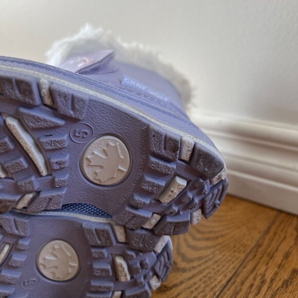 Toddler light-up Purple Waterproof Winter Boots - Picture 3 of 6